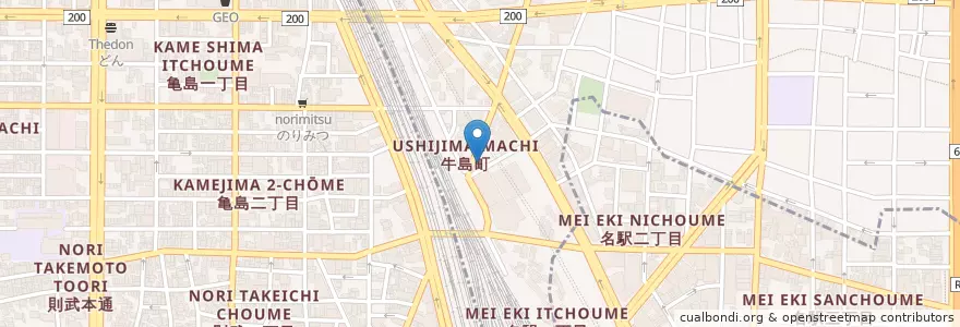 Mapa de ubicacion de 国際調理師専門学校 en 日本, 愛知県, 名古屋市, 中村区.