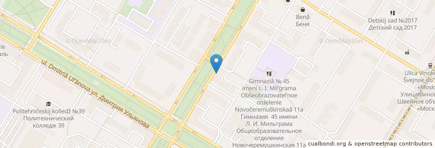 Mapa de ubicacion de Горздрав en Rússia, Distrito Federal Central, Москва, Юго-Западный Административный Округ, Академический Район.