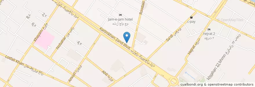 Mapa de ubicacion de رستوران حبیب en ایران, استان فارس, شهرستان شیراز, بخش مرکزی, شیراز.