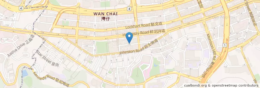 Mapa de ubicacion de 名寳石餐廳 en Китай, Гуандун, Гонконг, Гонконг, Новые Территории, 灣仔區 Wan Chai District.