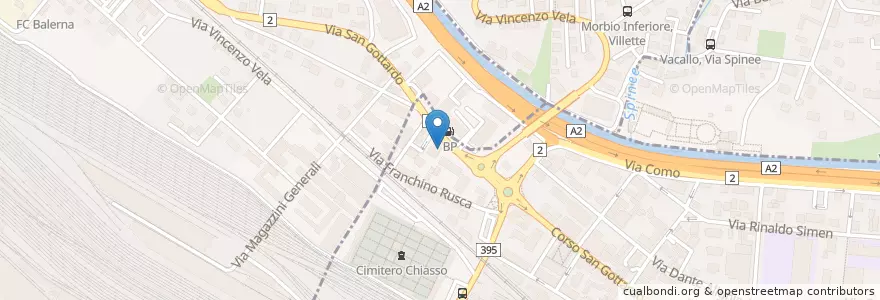 Mapa de ubicacion de Ufficio Cambio en 스위스, Ticino, Distretto Di Mendrisio, Circolo Di Balerna, Chiasso, Balerna.