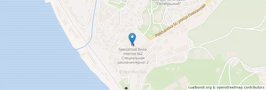 Mapa de ubicacion de Специальная школа-интернат №2 en Rússia, Distrito Federal Do Sul, Krai De Krasnodar, Городской Округ Сочи.