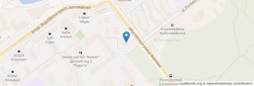 Mapa de ubicacion de Центр кинезитерапии en 러시아, Центральный Федеральный Округ, Московская Область, Городской Округ Дубна.