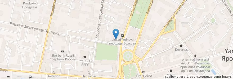 Mapa de ubicacion de ME100 en Rusia, Distrito Federal Central, Óblast De Yaroslavl, Ярославский Район, Городской Округ Ярославль.