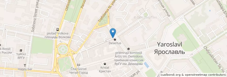Mapa de ubicacion de Barin en Rusia, Distrito Federal Central, Óblast De Yaroslavl, Ярославский Район, Городской Округ Ярославль.