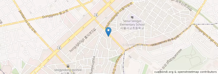 Mapa de ubicacion de 커피랩 익스프레스 en Corea Del Sud, Seul, 마포구, 서교동.