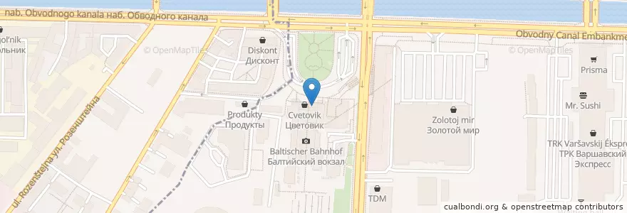 Mapa de ubicacion de Шаваролл экспресс en Rusia, Северо-Западный Федеральный Округ, Óblast De Leningrado, San Petersburgo, Адмиралтейский Район, Округ Измайловское.