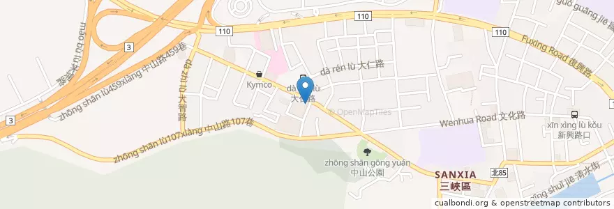Mapa de ubicacion de 老牌牛肉麵 en Taiwan, New Taipei, Sanxia District.