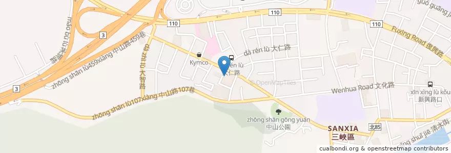 Mapa de ubicacion de 佳佑診所 en Taiwan, Nuova Taipei, Sanxia.