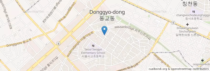 Mapa de ubicacion de 헬로헬로쑬 en 韩国/南韓, 首尔, 麻浦區, 서교동.