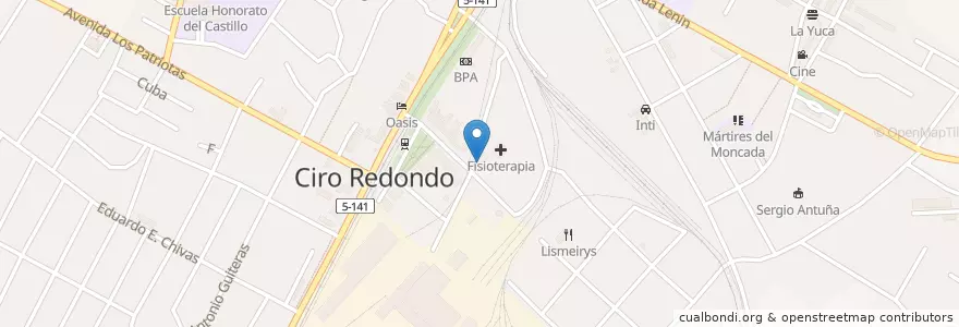 Mapa de ubicacion de Policlínico en كوبا, Ciego De Ávila, Ciro Redondo.