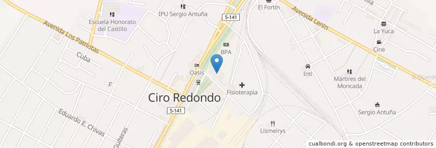 Mapa de ubicacion de Antonio Maceo en Cuba, Ciego De Ávila, Ciro Redondo.