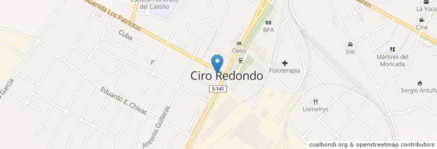 Mapa de ubicacion de Los Ranchones en Cuba, Ciego De Avila, Ciro Redondo.