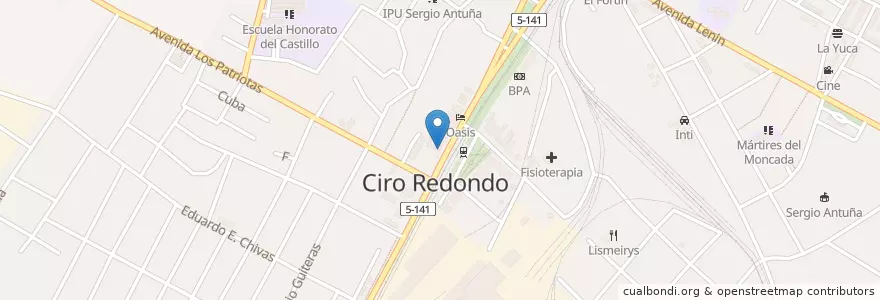 Mapa de ubicacion de CADECA en Küba, Ciego De Ávila, Ciro Redondo.