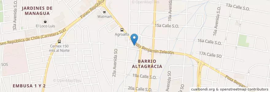 Mapa de ubicacion de FarmaVida en Nicarágua, Departamento De Managua, Managua (Municipio).