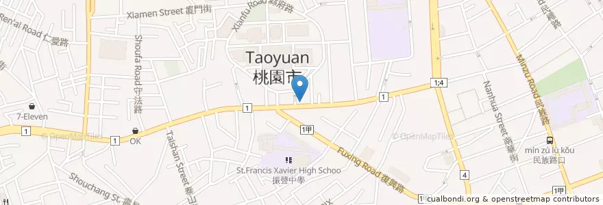 Mapa de ubicacion de 龍群骨科診所 en Taiwán, Taoyuan, 桃園區.