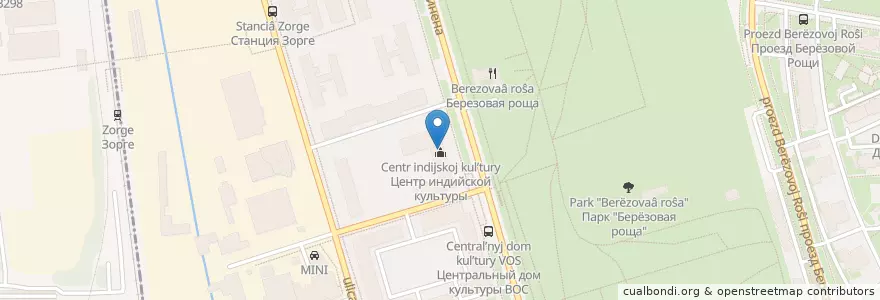 Mapa de ubicacion de Центр индийской культуры en Russia, Central Federal District, Moscow, Northern Administrative Okrug, Khoroshyovsky District.