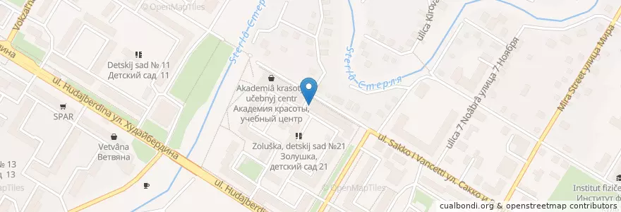 Mapa de ubicacion de ЗАГС Стерлитамакского района en Russia, Volga Federal District, Bashkortostan, Городской Округ Стерлитамак.