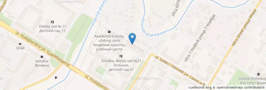 Mapa de ubicacion de Эльдорадо, детско-подростковый клуб en Russland, Föderationskreis Wolga, Baschkortostan, Stadtkreis Sterlitamak.