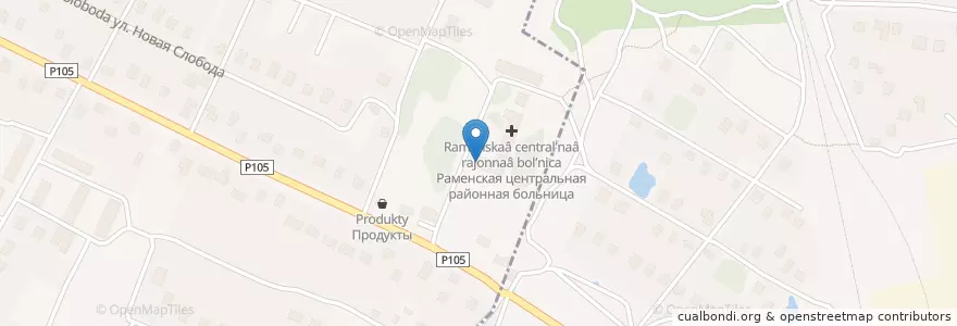 Mapa de ubicacion de Речицкая поликлиника en Russia, Central Federal District, Moscow Oblast, Ramensky District.