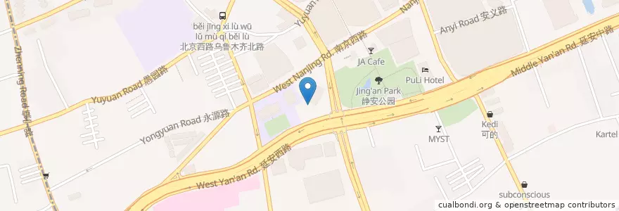 Mapa de ubicacion de Twosome+ coffee en China, Shanghái.