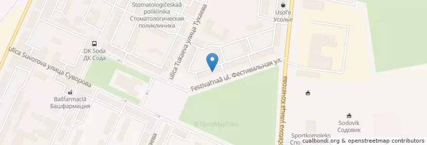 Mapa de ubicacion de Кристалл en Rusia, Приволжский Федеральный Округ, Bashkortostán, Городской Округ Стерлитамак.