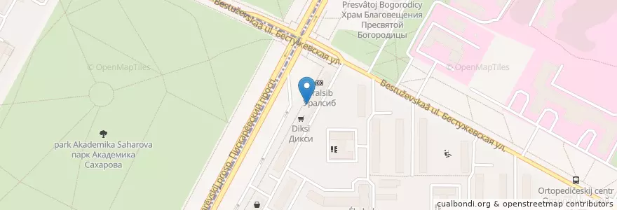 Mapa de ubicacion de Первая помощь en ロシア, 北西連邦管区, レニングラード州, サンクト ペテルブルク, Калининский Район.