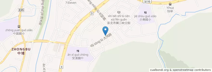 Mapa de ubicacion de 八方雲集 en Tayvan, 新北市, 三峽區.