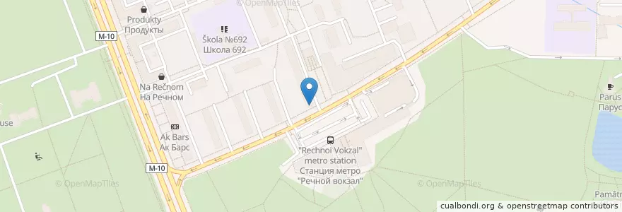 Mapa de ubicacion de Столовая №1 en روسيا, Центральный Федеральный Округ, Москва, Северный Административный Округ, Район Левобережный.