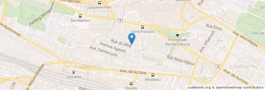 Mapa de ubicacion de Atelier Forme en Schweiz/Suisse/Svizzera/Svizra, Vaud, District De Lausanne, Lausanne.