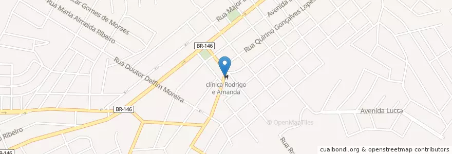 Mapa de ubicacion de clínica Rodrigo e Amanda en ブラジル, 南東部地域, ミナス ジェライス, Região Geográfica Intermediária De Pouso Alegre, Microrregião Poços De Caldas, Andradas.