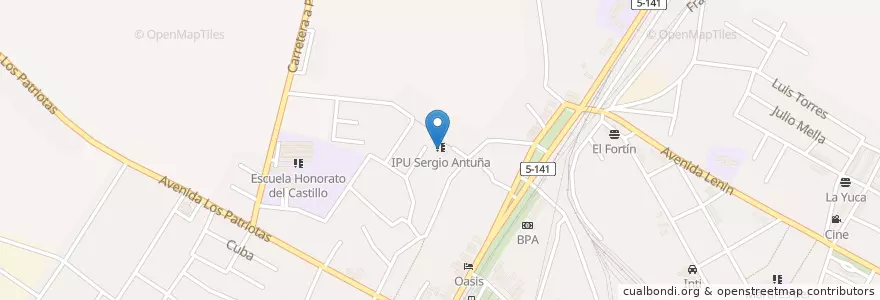 Mapa de ubicacion de IPU Sergio Antuña en Cuba, Ciego De Avila, Ciro Redondo.