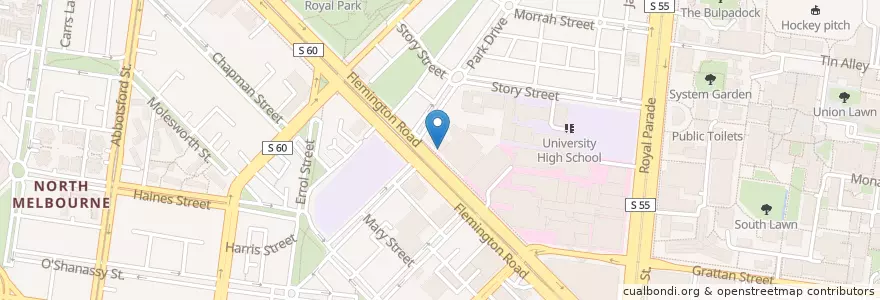 Mapa de ubicacion de Avist Cafe en Australien, Victoria, City Of Melbourne.