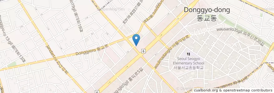 Mapa de ubicacion de Standard chartered en Coreia Do Sul, Seul, 마포구, 서교동.