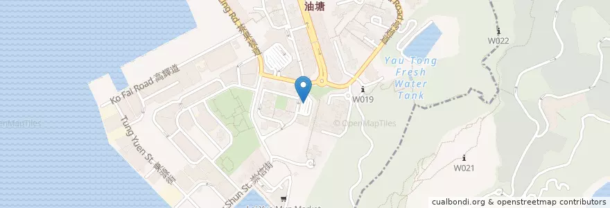 Mapa de ubicacion de 鯉魚門邨 Lei Yue Mun Estate en 中国, 广东省, 香港 Hong Kong, 九龍 Kowloon, 新界 New Territories, 觀塘區 Kwun Tong District.