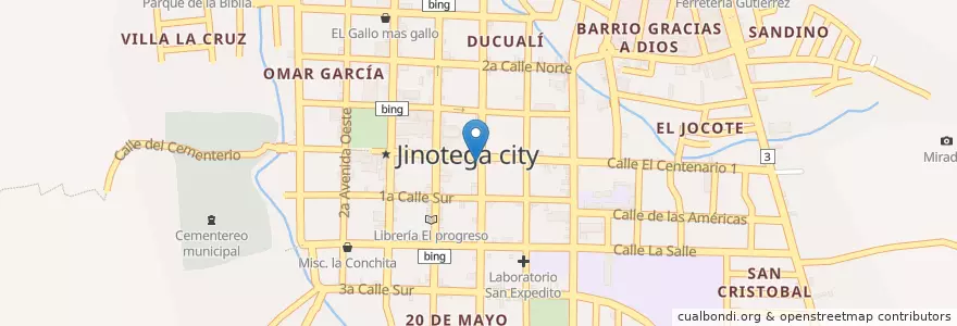 Mapa de ubicacion de Western Union en Nicaragua, Jinotega, Jinotega (Municipio).