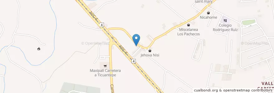 Mapa de ubicacion de Quick Pollo en Nicaragua, Masaya, Nindirí (Municipio).