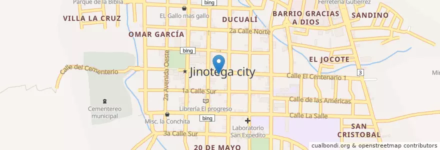 Mapa de ubicacion de Cyber San Francisco en نیکاراگوئه, Jinotega, Jinotega (Municipio).