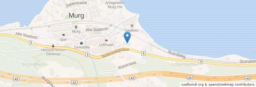 Mapa de ubicacion de Restaurant Rössli en Svizzera, San Gallo, Wahlkreis Sarganserland, Quarten.
