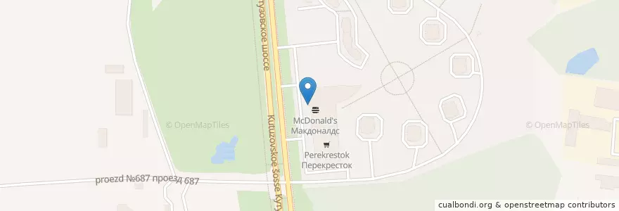 Mapa de ubicacion de McDonald's en Russia, Central Federal District, Moscow Oblast, Moscow, Zelenogradsky Administrative Okrug, Kryukovo District.