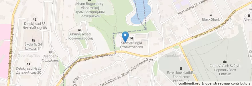 Mapa de ubicacion de Стоматология en Russia, South Federal District, Sevastopol, Sevastopol, Гагаринский Округ.