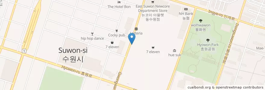 Mapa de ubicacion de Citi bank en كوريا الجنوبية, 경기도, 수원시, 팔달구.
