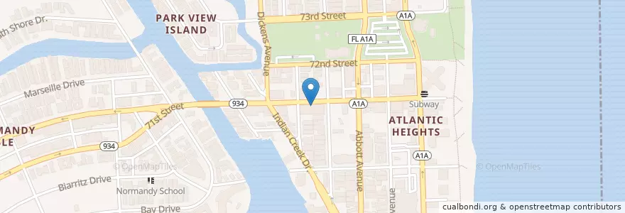Mapa de ubicacion de Carlyle Theater en Amerika Syarikat, Florida, Miami-Dade County, Miami Beach.