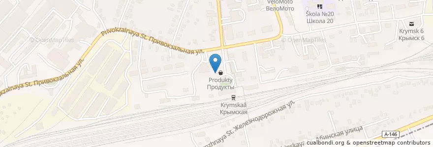 Mapa de ubicacion de Лукоморье en Russia, South Federal District, Krasnodar Krai, Krymsky District, Крымское Городское Поселение.
