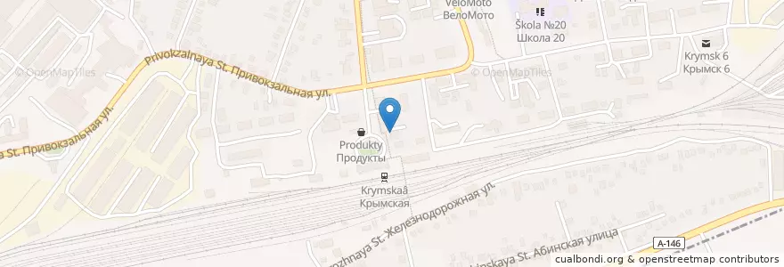 Mapa de ubicacion de Закусочная en Russia, South Federal District, Krasnodar Krai, Krymsky District, Крымское Городское Поселение.