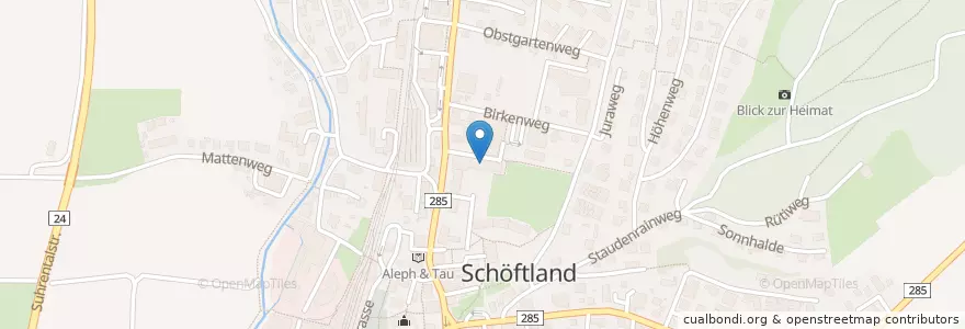 Mapa de ubicacion de Aula Bezirksschule Schöftland en スイス, Aargau, Bezirk Kulm, Schöftland.