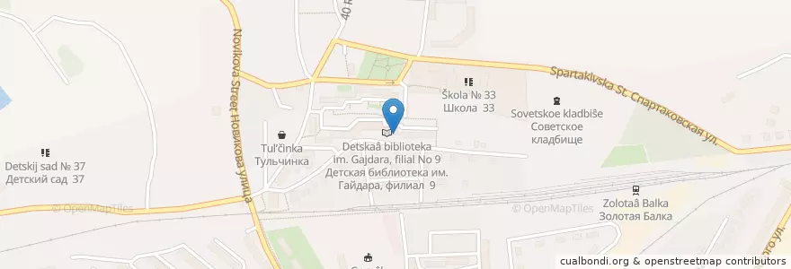 Mapa de ubicacion de Почтовое отделение 299043 en Rusland, Zuidelijk Federaal District, Sebastopol, Севастополь, Балаклавский Район, Балаклавский Округ.