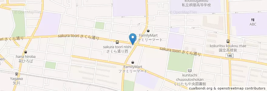 Mapa de ubicacion de Refuge en 日本, 東京都, 国立市.