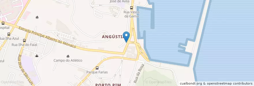 Mapa de ubicacion de Ilha Verde (Avis, Sixt, Europcar) en البرتغال, الأزور, Faial, Horta, Horta (Angústias).