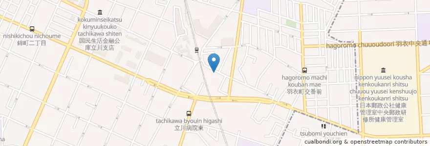 Mapa de ubicacion de のぐち屋 en Jepun, 東京都, 立川市, 国立市.